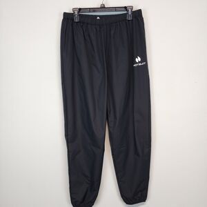 Hot Suit Sauna Pants Mens XXL Black Sweat Weight Cutting Pants Silver Tech